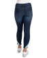 ფოტო #2 პროდუქტის Juniors' Curvy Mid-Rise Distress Skinny Jeans