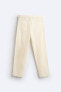 Linen - cotton trousers with belt