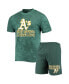 ფოტო #1 პროდუქტის Men's Green Oakland Athletics Billboard T-shirt and Shorts Sleep Set