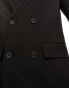 ONLY & SONS double breasted suit jacket in black