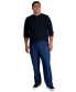 ფოტო #1 პროდუქტის Men's Big & Tall Stretch Denim Classic-Fit Pleated Pants