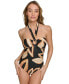 Women's O-Ring One-Piece Bandeau-Neck Swimsuit
