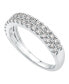 Фото #1 товара Кольцо Macy's Diamond Multi-Row Band in White Gold