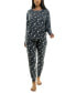 ფოტო #12 პროდუქტის Women's Printed 2-Pc. Long-Sleeve Pajama Set