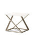 Фото #1 товара Steve Silver Zurich 24" Square Faux Marble and Matte Chrome End Table