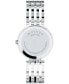 ფოტო #4 პროდუქტის Women's Swiss Esperanza Diamond (1/4 ct. t.w.) Stainless Steel Bracelet Watch 28mm 0607052