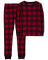 Фото #12 товара Kid 2-Piece Buffalo Check 100% Snug Fit Cotton Pajamas 7