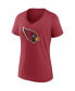 Фото #3 товара Women's DeAndre Hopkins Cardinal Arizona Cardinals Player Icon Name and Number V-Neck T-shirt