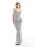 COLLUSION eyelet detail washed cami co-ord in grey 40 - фото #3