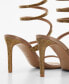 Фото #3 товара Женские сандалии на каблуке с камнями Strass от MANGO