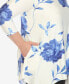 Фото #5 товара Plus Size Floral Printed Cold Shoulder Tunic Top