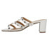 Фото #5 товара VANELi Mayda Studded Block Heels Womens White Dress Sandals 305537