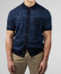 Men's Swirl Jacquard Button Through Polo Shirt