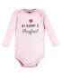 ფოტო #3 პროდუქტის Baby Girls Cotton Long-Sleeve Bodysuits, Perfect Mommy 3-Pack