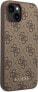 Guess Guess GUHCP15MG4GFBR iPhone 15 Plus 6.7" brązowy/brown hard case 4G Metal Gold Logo