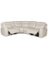 Фото #4 товара CLOSEOUT! Blairemoore 5-Pc. Leather L Sectional with 1 USB Console and 2 Power Recliners, Created for Macy's