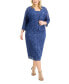 ფოტო #1 პროდუქტის Plus Size 2-Pc. Lace Jacket & Sheath Dress Set