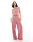 Фото #1 товара ONLY slinky jumpsuit in dusty pink