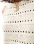 Levi's superbloom crochet knit tank top in beige