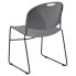 Фото #2 товара Hercules Series 880 Lb. Capacity Gray Ultra-Compact Stack Chair With Black Frame