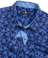 Фото #5 товара Men's Non-Iron Performance Stretch Moisture-Wicking Abstract Floral Button-Down Shirt