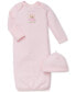 Фото #1 товара Baby Girls Sweet Bear Hat and Gown, 2 Piece Set