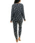 ფოტო #10 პროდუქტის Women's Printed 2-Pc. Long-Sleeve Pajama Set