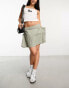 Фото #2 товара COLLUSION hitch tie midi skirt co-ord in khaki