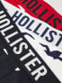 Hollister 3 pack trunks all over icon logo in white/red/black