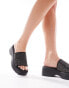 River Island embellished flatform mule in black