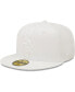 ფოტო #1 პროდუქტის Men's Chicago White Sox White on White 59FIFTY Fitted Hat