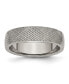 Titanium Polished and Textured Wedding Band Ring
