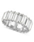 ფოტო #1 პროდუქტის Silver-Tone Baguette Crystal Eternity Ring, Created for Macy's