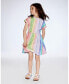 ფოტო #2 პროდუქტის Girl French Terry Dress Rainbow Stripe - Toddler|Child