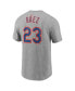 Фото #4 товара Men's Javier Baiez Heathered Gray New York Mets Name Number T-shirt