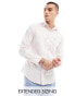 Фото #1 товара GANT shield logo stretch slim fit stripe oxford shirt in light pink