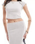 Фото #5 товара 4th & Reckless bodycon maxi skirt co-ord in light grey