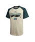 Фото #3 товара Men's Threads Cream, Midnight Green Philadelphia Eagles Super Bowl LVII Goal Line Stand Raglan T-shirt