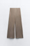 Soft piqué wide-leg trousers