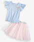ფოტო #7 პროდუქტის Little Girls Sprouting Heart Graphic Tie-Front T-Shirt, Created for Macy's