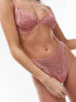 Topshop Mya flower lace brief in pink