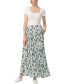 Women's Print Box Pleat Maxi Skirt