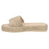 Фото #3 товара BEACH by Matisse Caspia Platform Espadrille Slide Womens Beige Casual Sandals C