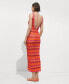 Women's Striped Crochet Dress