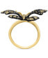 ფოტო #4 პროდუქტის EFFY® White & Espresso Diamond Butterfly Statement Ring (7/8 ct. t.w.) in 14k Gold