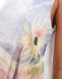 Monki vest top in white with landscape front print