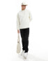 ASOS DESIGN long sleeved turtle neck with seam detail in ecru