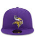 ფოტო #4 პროდუქტის Men's Purple Minnesota Vikings Main Patch 59FIFTY Fitted Hat