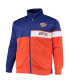 Фото #3 товара Men's Blue, Orange New York Knicks Big and Tall Pieced Body Full-Zip Track Jacket