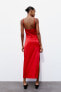 Фото #10 товара Платье из сатина с завязками ZARA